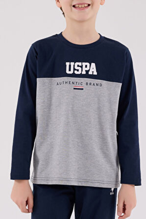 U.S. Polo Assn Uzun Kol Pijama Takım US2220-4 Lacivert