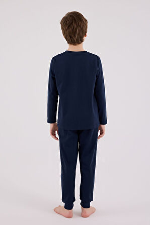 U.S. Polo Assn Uzun Kol Pijama Takım US2220-4 Lacivert