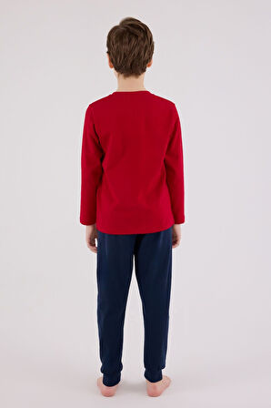 U.S. Polo Assn Uzun Kol Pijama Takım US2214-4 Kırmızı