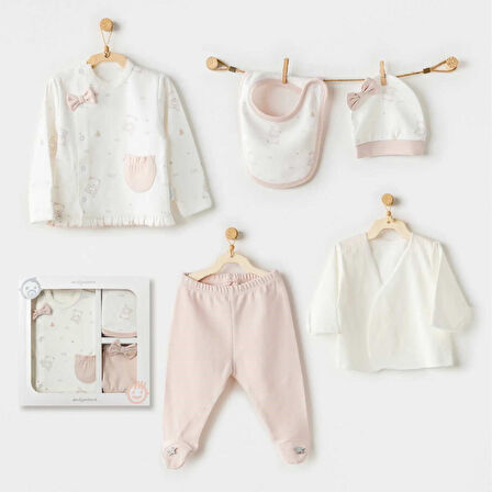 Andywawa AC25950 Ballerina 5 Parça Hastane Çıkışı Ekru