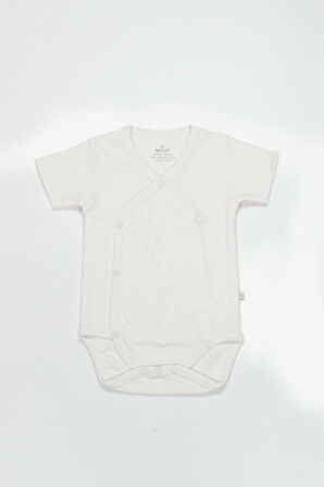 Bistyle Organik Natural Basic Style Kruvaze Yarım Kol Body BS17101 Ekru