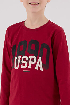 U.S. Polo Assn Uzun Kol Pijama Takım US2203-4 Bordo