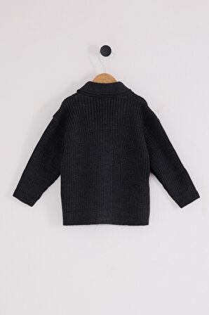 U.S. Polo Assn Bebek Hırka USB2608 Antrasit Melanj