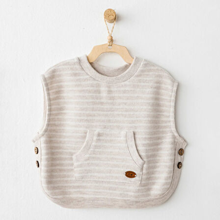 Andywawa AC26214 Casual Yelek Beige