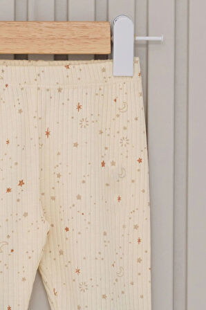 U.S.Polo Kız Bebek 5'Li Zıbın Seti USB2107 Krem