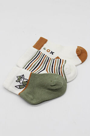 Bistyle 3'Lü Penye Soket Çorap BS10109 Nil