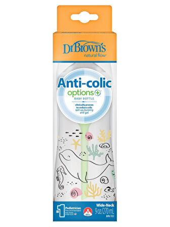 Dr.Brown's Geniş Ağız PP Antikolik Options Biberon  270 ml Kız