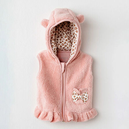 Andywawa AC26234 Little Leopard Yelek Pink