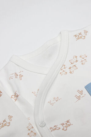 Bistyle Curly Lamb 3'Lü Zıbın Takımı 13107 Bej Ekru