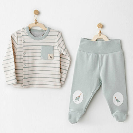 Andywawa AC26009 Mummy S Snuggle Saurus 2'li Zıbın Takım Green