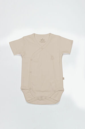 Bistyle Organik Natural Basic Style Kruvaze Yarım Kol Body BS17101 Bej