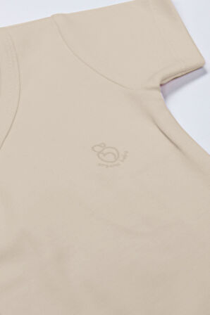 Bistyle Organik Natural Basic Style Kruvaze Yarım Kol Body BS17101 Bej