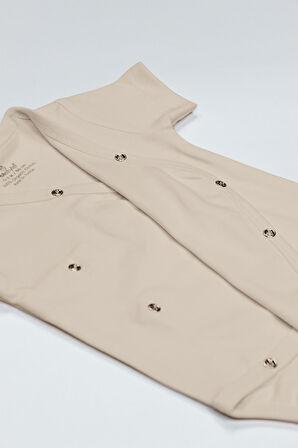 Bistyle Organik Natural Basic Style Kruvaze Yarım Kol Body BS17101 Bej