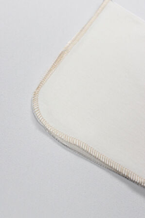 Bistyle Organik 28x28 6'Lı Penye Mendil 90103 Ekru