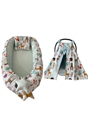 Nest Sevimli Orman Jaju-babynest Ve Puset Örtüsü Set