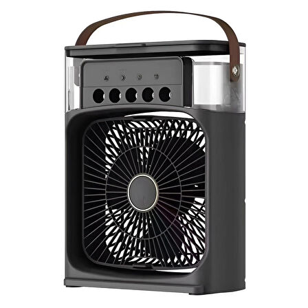 Işıklı Klima 600ml 5 Spreyli Vantilatör Buzlu Buharlı Mini Klima Mini Fan Buzlu