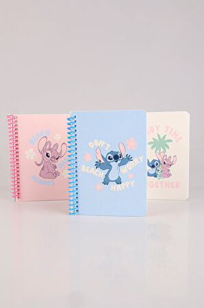 DEKOMUS İLE LİSANSLI LILO & STITCH "TEKLİ" SPIRALLI A6 80 YAPRAK BLOKNOT