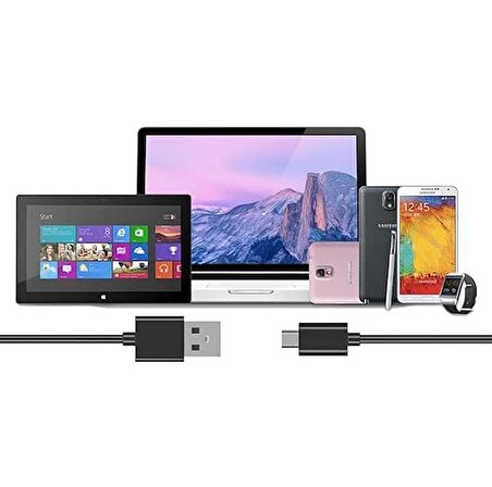 QASUL 3 Metre Micro USB Şarj Kablosu. Samsung, LG, HTC, Casper, Sony, ve Tüm Android Cihazlar