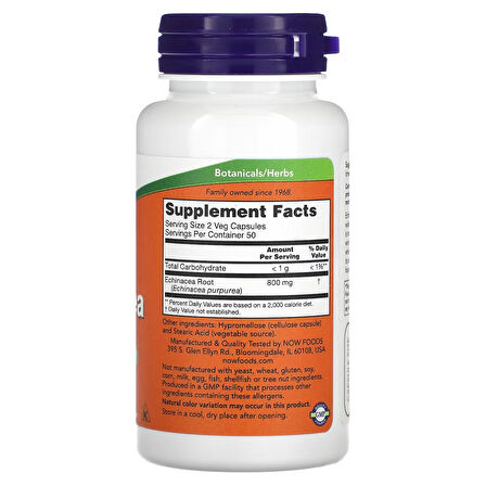 Echinacea purpurea root 400 mg 100 veg kapsül