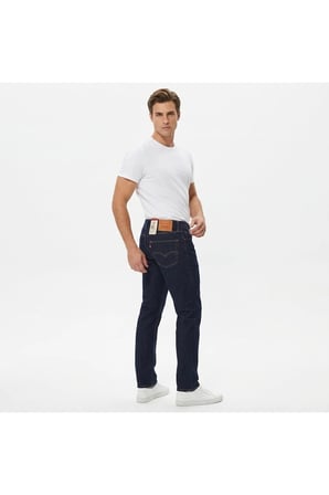 502 Taper likralı esnek kumaş erkek kot pantolon--classic denim navi--- Lacivert13 / 32/32