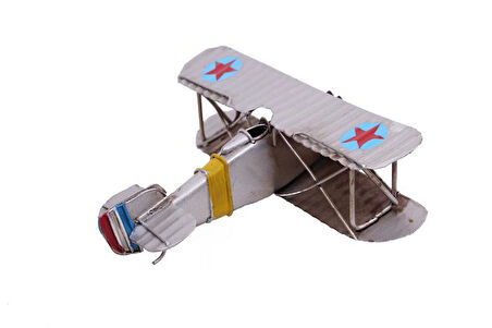 Himarry Metal Uçak Çift Kanatlı Biblo Dekoratif Knm-1004A-3070