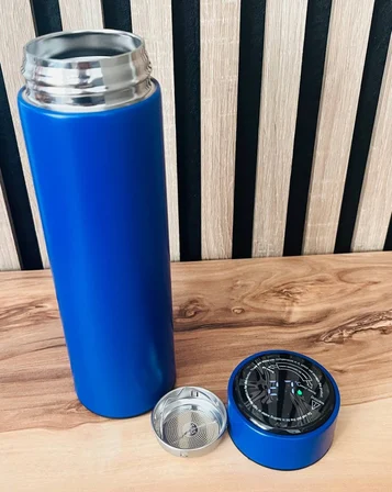 Kişiye Özel 500 ml Dijital Dereceli & Süzgeçli Vakumlu Çelik Termos