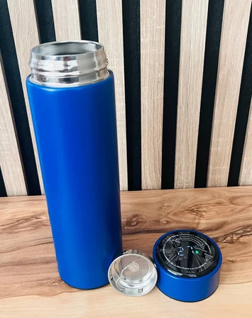 Kişiye Özel 500 ml Dijital Dereceli & Süzgeçli Vakumlu Çelik Termos