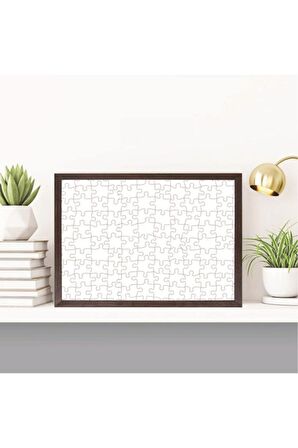 Puzzle Ve Yapboz Çerçevesi 1000 Parça Için 68cmx48cm Ebatında Kahverengi