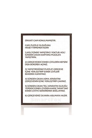 Puzzle Ve Yapboz Çerçevesi 1000 Parça Için 68cmx48cm Ebatında Kahverengi