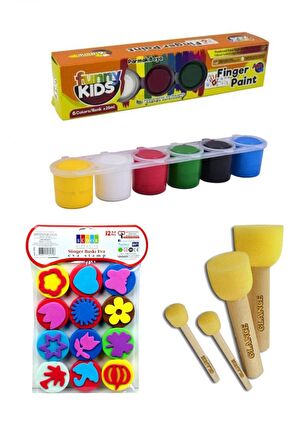 Rich Funny Kids 25 Ml Parmak Boyası Eva Baskı Set 4'lü Set