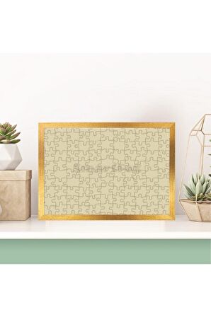 Puzzle Ve Yapboz Çerçevesi 1000 Parça Için 68cmx48cm Ebatında Altın Sarısı (gold)