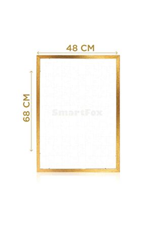 Puzzle Ve Yapboz Çerçevesi 1000 Parça Için 68cmx48cm Ebatında Altın Sarısı (gold)