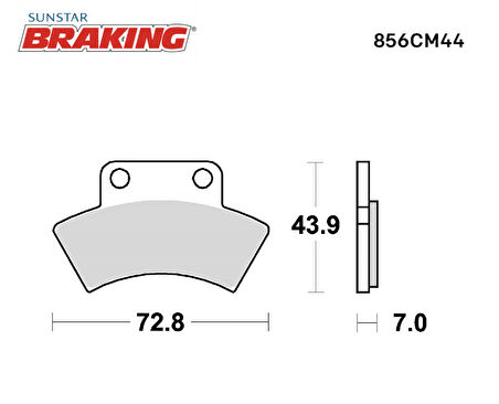 SİNTERLİ ARKA FREN BALATASI / POLARIS / XPLORER L 4X4 / 400cc / ARKA  / 1995-1996-1997-1998