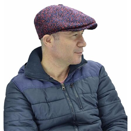 Peaky Blinders İngiliz Model Yün Kasket Bordo