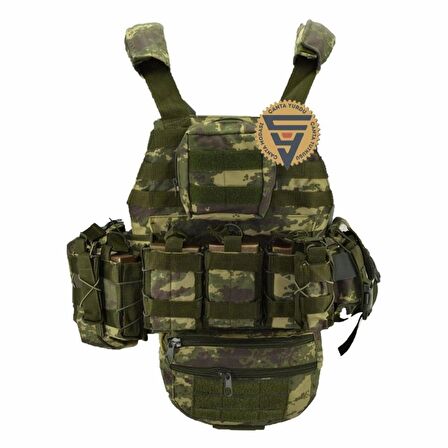 Multifonksiyonel Cordura Askeri Taktik Yelek Haki Kamuflaj
