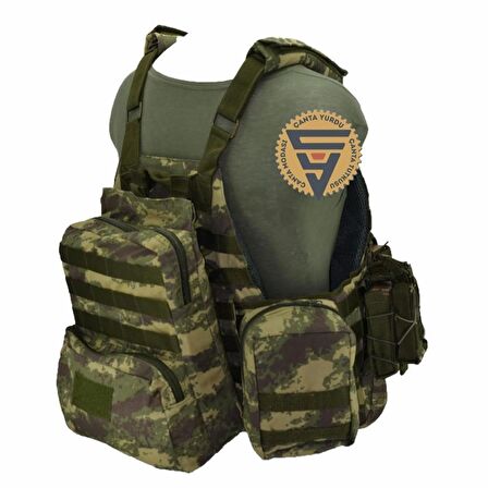 Multifonksiyonel Cordura Askeri Taktik Yelek Haki Kamuflaj