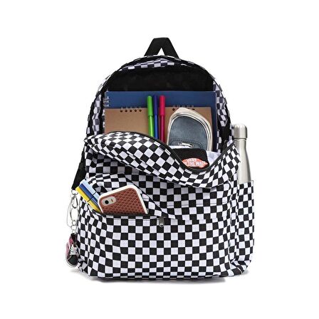 Vans Mn Old Skool Check Backpack Sırt Çantası Damalı Beyaz