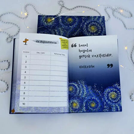 Uretti - Sevil 1505 El Yapımı Gezi Defteri - Gezginler İçin Özel Tasarım Macera Günlüğü