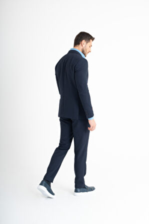 Süper Slim Fit Takım Elbise - Lacivert 46