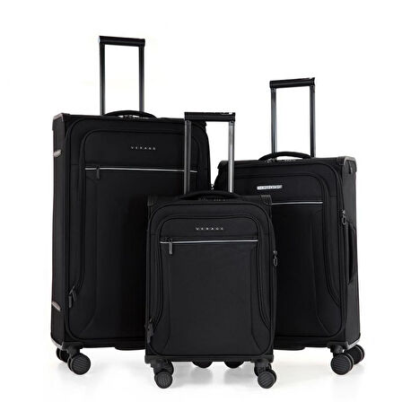 Verage GM21002W Kumaş 3 lü Valiz Seti Siyah