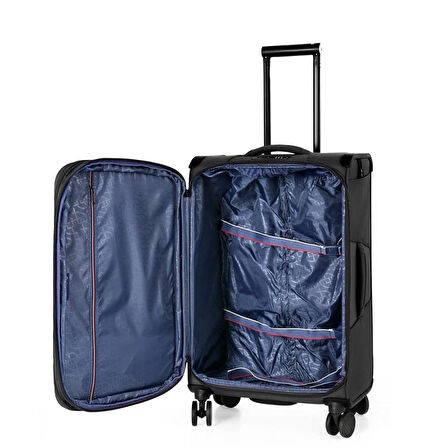 Verage GM21002W Kumaş 3 lü Valiz Seti Siyah