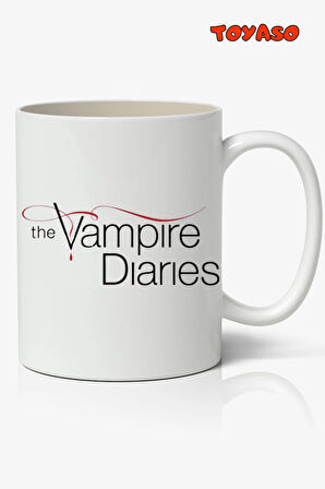 The Vampire Diaries Temalı Beyaz Kupa Bardak Arkadaşa Sevgiliye Hediye
