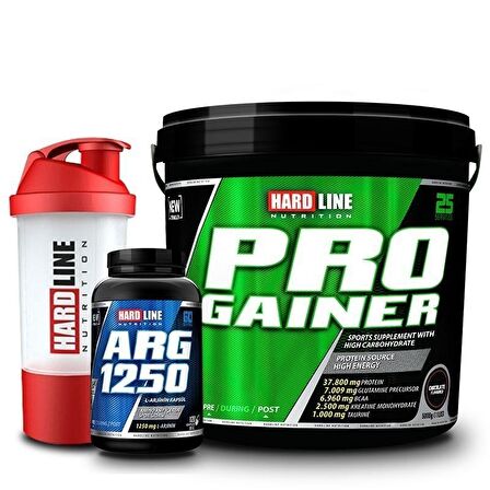 Hardline Progainer 5000 Gr + Arg 1250 + Shaker - MUZ