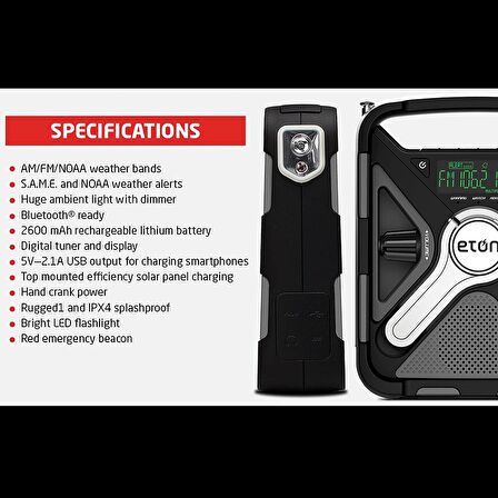 Eton Sidekick, Ultimate Camping AM/FM/NOAA Radyo