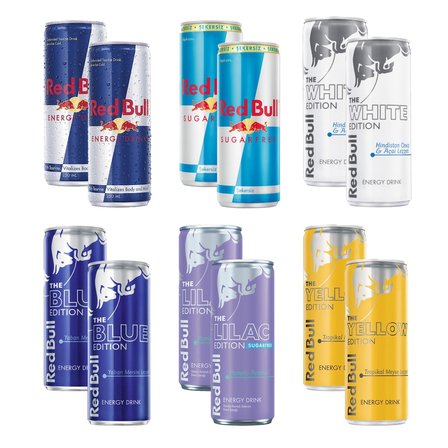 Red Bull Enerji İçeceği 250 ml 6 Çeşit 12 li Karma Paket
