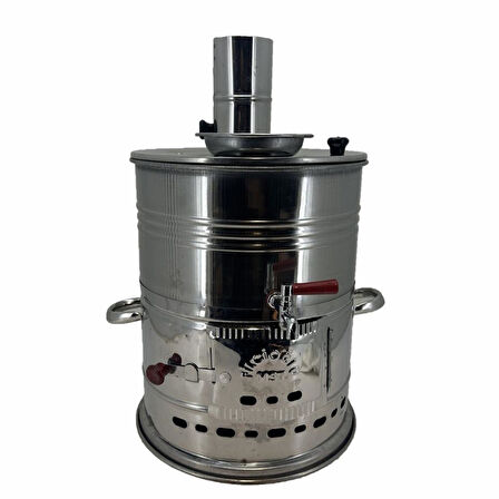Paslanmaz 304 Çelik Demlikli 7 litre Semaver