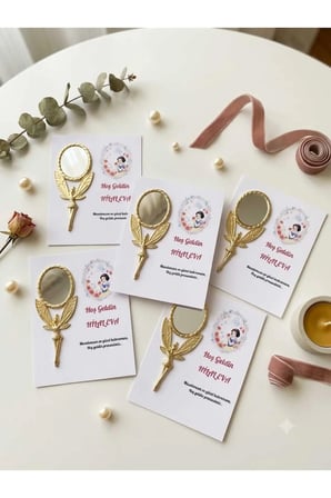 Kişiye Özel Aynalı Peri Magnet Hediyelik Bebek Mevlüdü 1 Yaş Doğum Günü Diş Buğdayı Hatıralığı