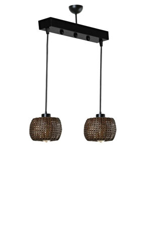 TIGER 2 Lİ SIRALI CEVİZ RATTAN SARKIT