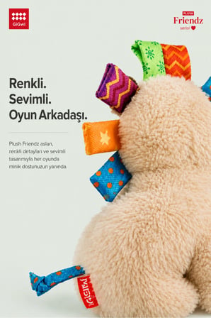 Plush Friendz Serisi Sesli Aslan Peluş Köpek Oyuncağı - Küçük Irklar ve Yavru Köpekler İçin Çiğneme Oyuncağı