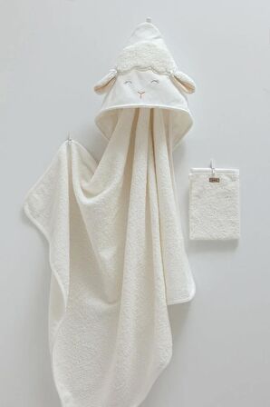 Towel Spring Collection %100 Pamuk Kuzulu Keseli Bebek Banyo Havlusu
